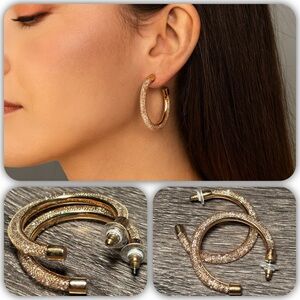 Elegant Rose Gold Hoop Earrings